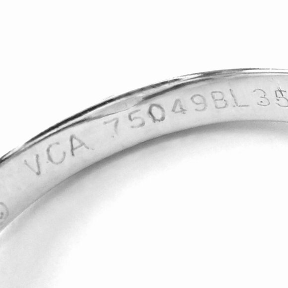 Authentic! Van Cleef & Arpels Alhambra 18k Gold Diamond Turquoise Ring Paper - Picture 8 of 11